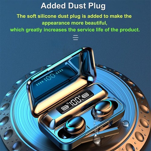 Bluetooth Earbuds TWS 5.3 all phones laptop tablet Wireless Earphone Waterproof - Picture 3 of 9