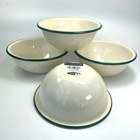 GSI  Outdoors  Mixing Bowls Deluxe Cream 6"  Blue Rim Set of 4  2016  Bowl C27