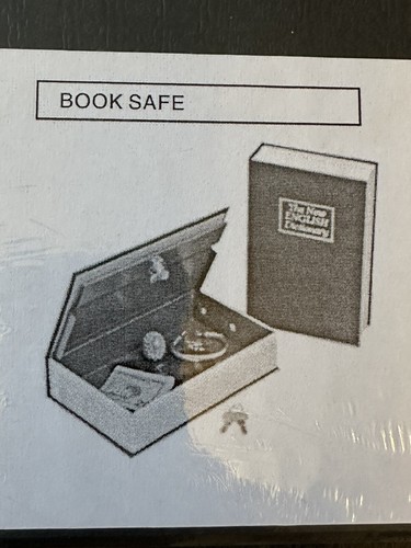 The New English Dictionary BLUE Faux Book Safe Metal Safe with Lock & Key-NEW! - Picture 3 of 6