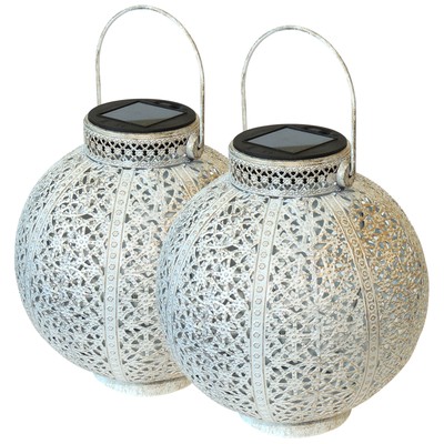 Solar Laterne Hängelampe Gartenleuchte Oriental 2er Set Vintage Design