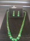 Tennis Necklace 18 Inch + Bonus Wp 14K Gold Clad Lab Created S. Green Emerald