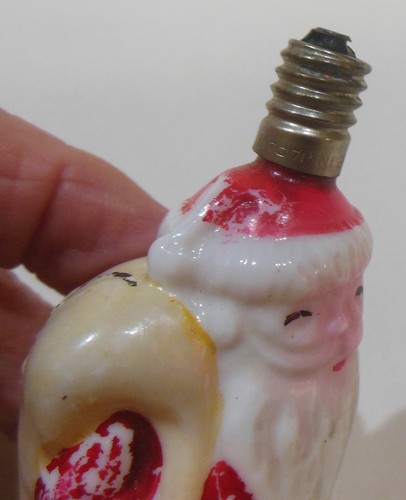 Figurale Milchglas Christbaumbirnen Lichterkette Japan Weihnachtsmann & Haus UNGETESTET - Bild 8 von 14