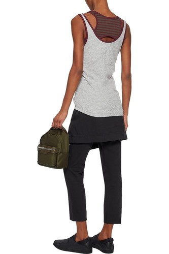 Y-3 by Yohji Yamamoto Women's Layered Striped COTTON Jersey Tank Top Size L - Picture 3 of 4