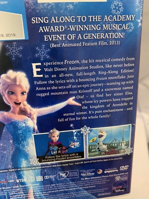 Frozen DVD, Sing Along Edition (2014) - DVD Only - No