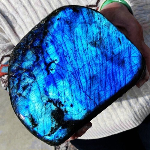 8,88 Pfund natürlicher wunderschöner Labradorit Quarz Kristall Stein Probe Heilung - Bild 4 von 12