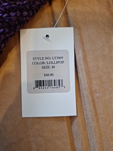 Luv Lane Women's Multicolored Pink Yellow Purple Gray Sweater Size Medium - Bild 3 von 11