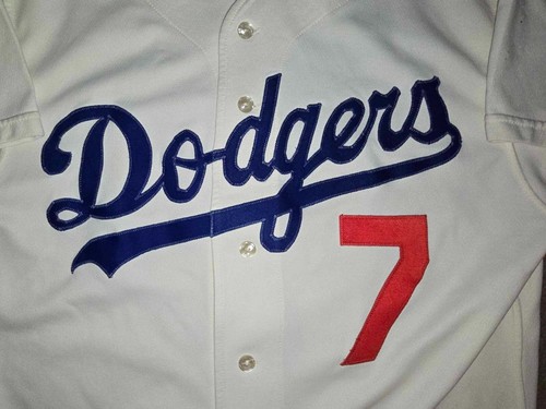 Camiseta deportiva de Steve Yeager de Los Angeles Dodgers usada en juegos Goodman & Sons sin precio base - Imagen 2 de 8