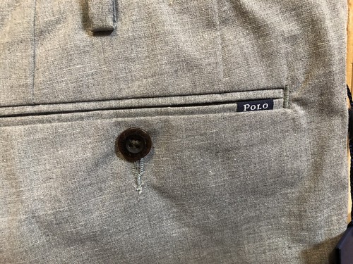 NWT Evening Heather Gray Cotton Blend Pants By Ralph Lauren 40W By 32L - Bild 6 von 12