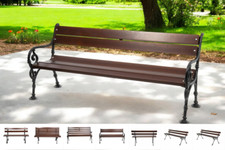 Banco de Plaza Marco Hierro Fundido Madera Maciza Abeto Impermeable Muebles