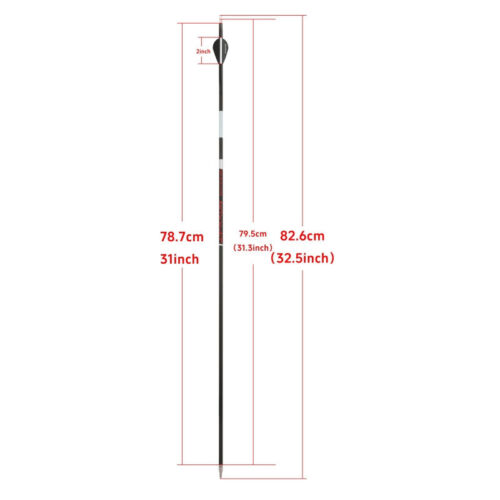 31" Noctilucent Archery Carbon Arrows Feathers Tips Recurve Compound Bow Hunting - Picture 6 of 32