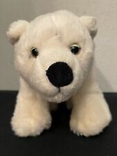 Ganz Webkinz White Polar Bear Bean Bag Plush Stuffed Animal 9” HM116 No Code