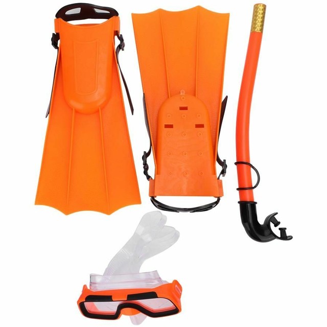 Children Diving Snorkeling Mask Goggles Snorkel Flippers Set Kids