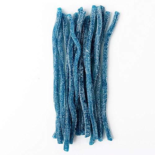 Saure Stanzstrohhalme blau Himbeere fruchtiger Geschmack weich & zähe Süßigkeiten 4,5 oz Tablett... - Bild 4 von 9