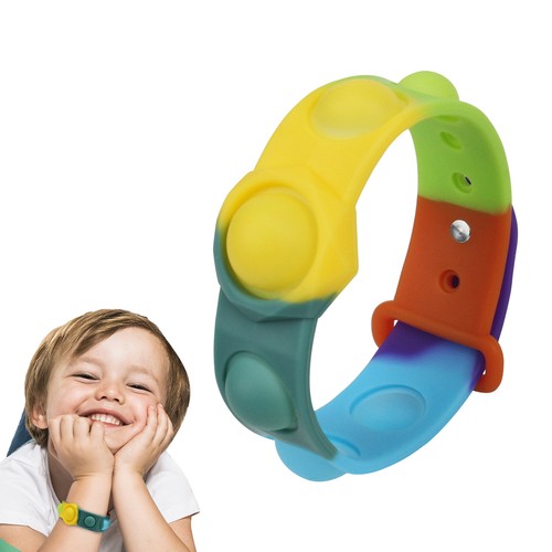 Sensory Fidget bracelet Toys Stress Relief Anti Anxiety Silicone Toy Kids Adults - Picture 8 of 12