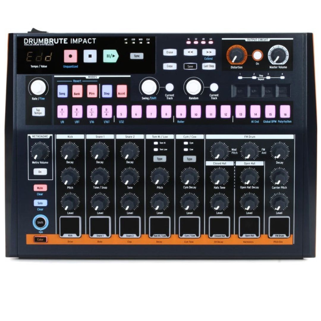 Arturia DrumBrute Impact Analog Drum Machine - Black 3760033531816