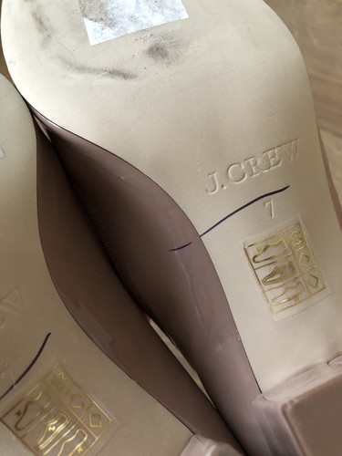 JCrew Evie Ballet Heels in Patent Leather Sz 7 Deep Blush H5675 - Picture 7 of 7