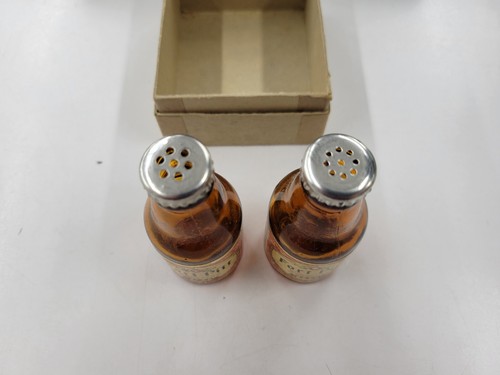 Vintage Multicolored Fort Pitt Beer Miniature Bottle Salt And Pepper Shakers - Picture 6 of 8