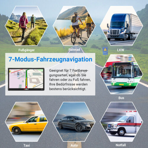 2024 7 Zoll Navigationsgerät GPS Navi TypeC Bluetooth und Sprachführung MIT16GB - Bild 5 von 15