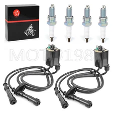 Ignition Coil & Spark Plug & Cap Kit For HONDA Shadow ACE 750 VT750C 1998 - 2003