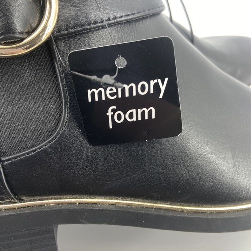 Liz Claiborne Größe 7,5 schwarz Festival Reitstiefel goldene Schnalle Krokodil Reißverschluss NEU - Bild 11 von 12