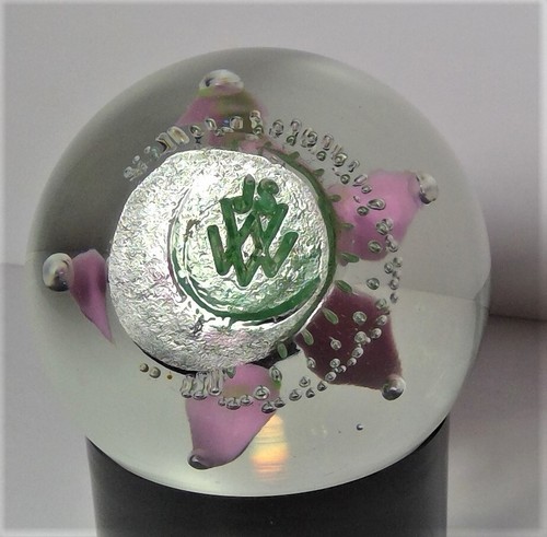 Glass Bubble Flower Art Paperweight 3” - 1.8 Lbs. - Picture 6 of 6