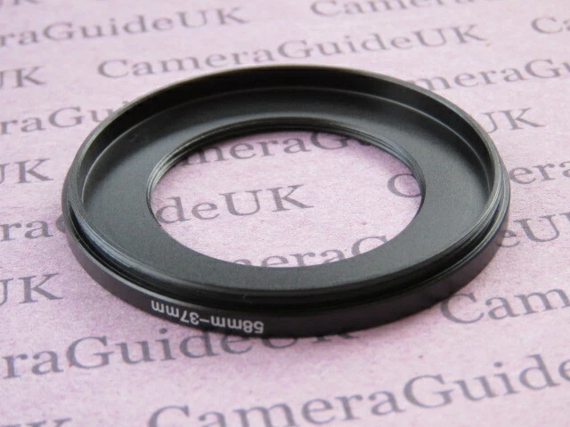 58mm to 37mm 58mm-37mm Stepping Step Down Filter Ring Adapter - Image 2 of 2