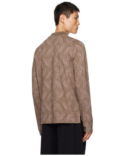 New Genuine Vivienne Westwood Orb Jacquard Logo Long Sleeve Polo Shirt RRP £220 - Picture 6 of 7