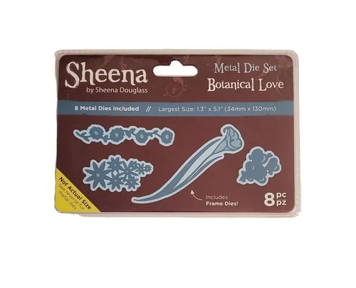 Crafter's Companion Sheena Douglass 8 Piece Metal Die Set Botanical Love New - Picture 1 of 2