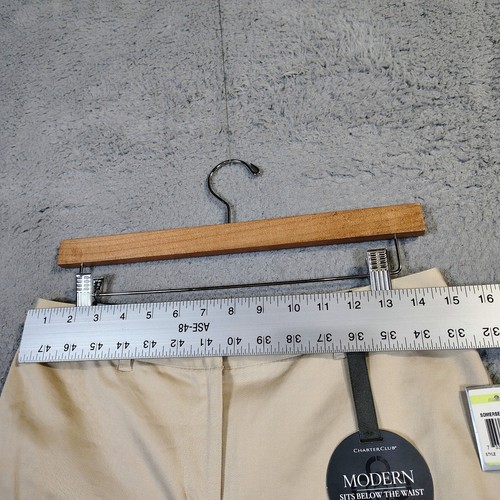 Charter Club moderne Anzughose Damen 4 sandfarben Stretch gerades Bein Hose neu mit Etikett - Bild 11 von 14