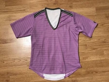 Kerrits Riding Shirt Womens S Pink Purple Mesh V-Neck Back Pocket