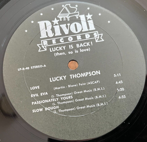 LUCKY THOMPSON - Lucky is Back! (then, so is love) ~ RIVOLI 40 {orig} w/Flanagan - Picture 3 of 4