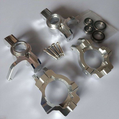 Alloy Front Steering Wheel Hub Carrier + C Base Block for Rovan LT Losi 5ive-t - Picture 4 of 7