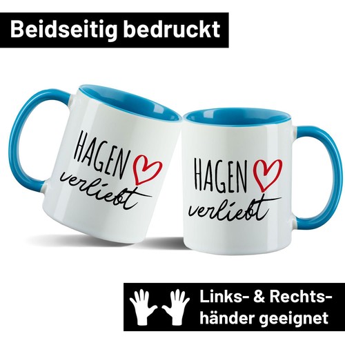 Kaffeetasse Hagen verliebt Keramik Tasse Geschenkidee Souvenir Präsent Wichtelge - Bild 38 von 50