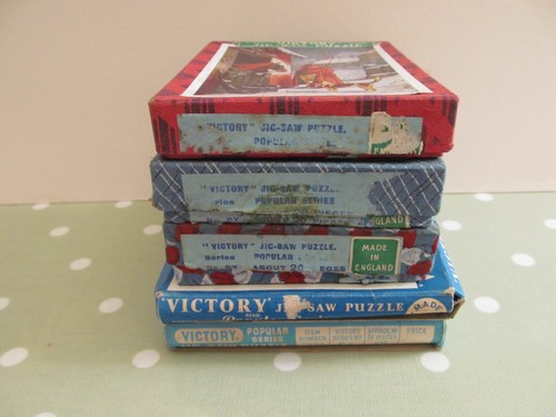 VINTAGE SMALL WOODEN VICTORY JIGSAW PUZZLES 20 PIECES JOB LOT X 5 - ALL COMPLETE - Picture 8 of 8