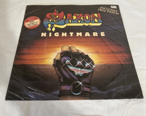 SAXON-Nightmare/Midas Touch record 12" '83 UK Import CART284metal rock vtg