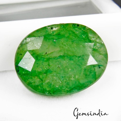 Gema ovalada suelta certificada de 12,40 quilates loro natural verde zambia esmeralda - Imagen 5 de 8