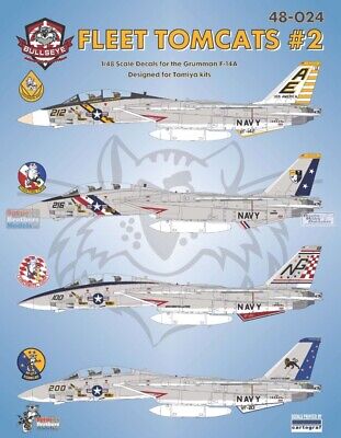 Bullseye Model Aviation 1/48 Decals F-14A Tomcat Fleet Tomcats #2 - 48024 Bullseye Model Aviation 1/48 Decals F-14A Tomcat Fleet Tomcats #2 - 48024