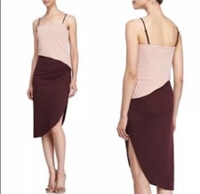 Halston Heritage Colorblock Aubergine Dress