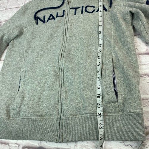 Nautica Hoodie Full-Zip Youth Boys Size L Go-to Signature Logo Sweatshirt Cotton - Picture 9 of 14