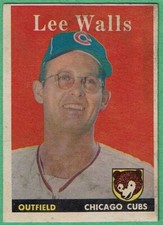 LEE WALLS * 1958 TOPPS BASEBALL card #66 CHICAGO CUBS  VG-EX