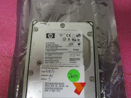 HP 72GB 15K U320 SCSI Hard Drive 360209-004 BF07288285 with Tray - Picture 6 of 7