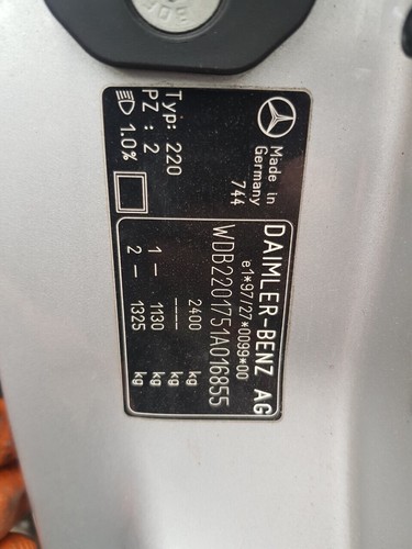 Mercedes W220 S Class Front Right Door Unit A2208600405 Genuine 2000 - Picture 3 of 8