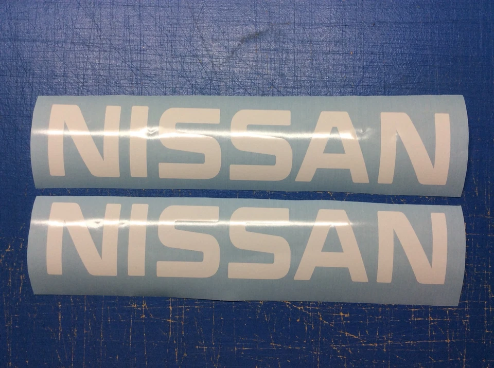 Nissan Forklift Vinyl White Set of 2