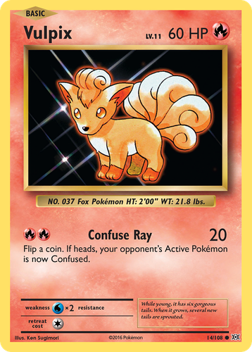 14/108 Vulpix - Evolutions - Common Pokemon TCG Card