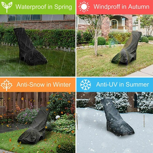 Universal Wasserdicht Rasenmäher Abdeckung Outdoor UV Schutz für Rasenmäher Schwarz - Bild 9 von 10