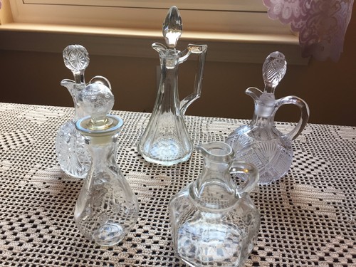 Vintage Oil & Vinegar Glass Cruets - Picture 1 of 7