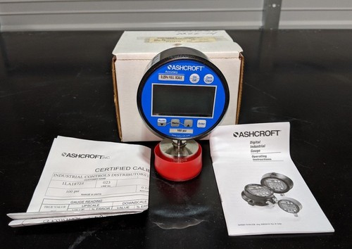Ashcroft 302032SD15L100# Digital Pressure Gauge 100 psi, 3" Dial, 1.5" Tri-clamp - Picture 1 of 9