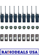 Motorola CP200 UHF Radio AAH50RDC9AA2AN, Antenna, Battery  PSU - 9 PC