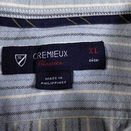 Cremieux Herren Leinen Hemd mit Knopfleiste XL Blau Vintage Style - Bild 12 von 14