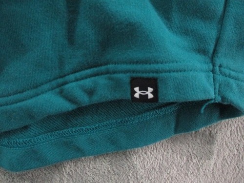 Under Armour Project Rock Hoodie Mens Large Teal Terry Short Sleeve Gym Workout - Picture 6 of 13